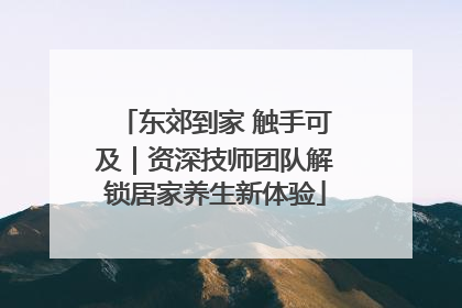 东郊到家 触手可及｜资深技师团队解锁居家养生新体验