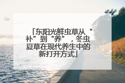 东阳光鲜虫草从“补”到“养”，冬虫夏草在现代养生中的新打开方式