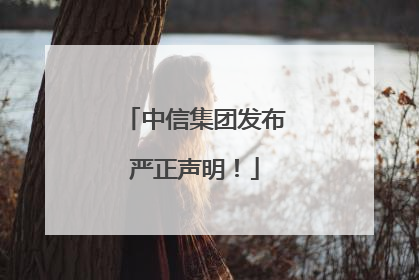 中信集团发布严正声明！