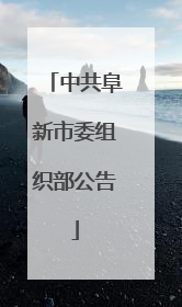 中共阜新市委组织部公告