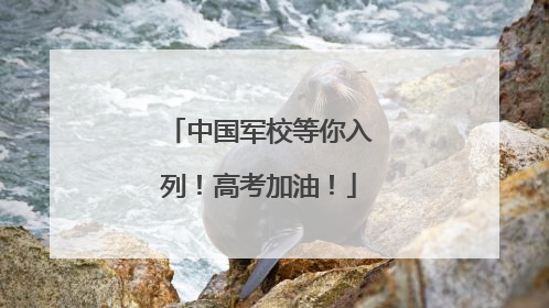 中国军校等你入列！高考加油！
