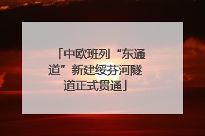 中欧班列“东通道”新建绥芬河隧道正式贯通