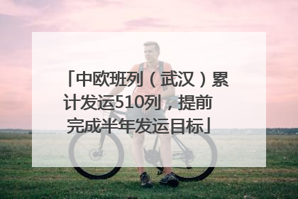 中欧班列（武汉）累计发运510列，提前完成半年发运目标