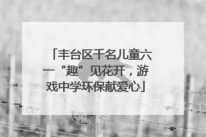 丰台区千名儿童六一“趣”见花开，游戏中学环保献爱心