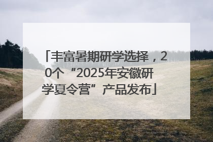 丰富暑期研学选择，20个“2025年安徽研学夏令营”产品发布
