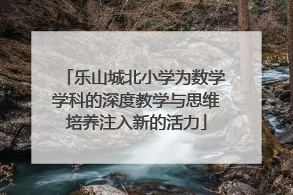 乐山城北小学为数学学科的深度教学与思维培养注入新的活力