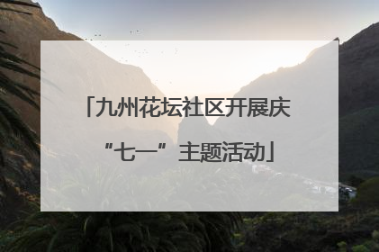 九州花坛社区开展庆“七一”主题活动