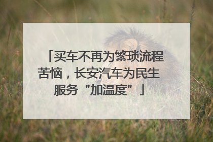 买车不再为繁琐流程苦恼，长安汽车为民生服务“加温度”