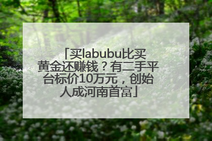 买labubu比买黄金还赚钱？有二手平台标价10万元，创始人成河南首富