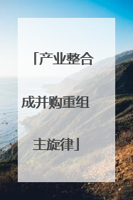 产业整合成并购重组主旋律