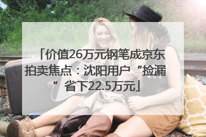 价值26万元钢笔成京东拍卖焦点：沈阳用户“捡漏”省下22.5万元