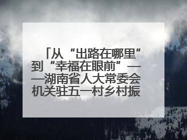 从“出路在哪里”到“幸福在眼前”——湖南省人大常委会机关驻五一村乡村振兴帮扶工作队书写振兴答卷