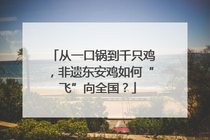从一口锅到千只鸡，非遗东安鸡如何“飞”向全国？