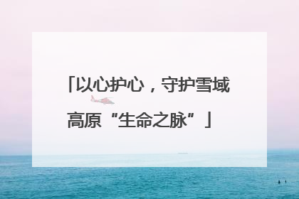 以心护心，守护雪域高原“生命之脉”
