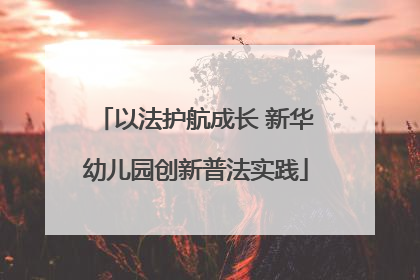 以法护航成长 新华幼儿园创新普法实践