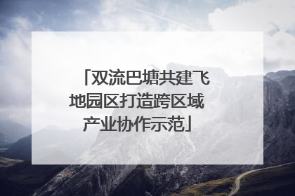 双流巴塘共建飞地园区打造跨区域产业协作示范
