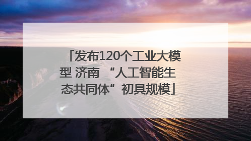 发布120个工业大模型 济南 “人工智能生态共同体”初具规模