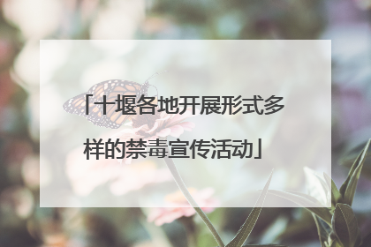 十堰各地开展形式多样的禁毒宣传活动