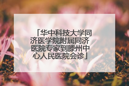 华中科技大学同济医学院附属同济医院专家到滕州中心人民医院会诊