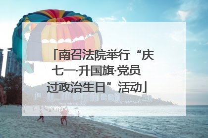 南召法院举行“庆七一·升国旗·党员过政治生日”活动
