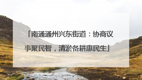 南通通州兴东街道：协商议事聚民智，清淤备耕惠民生