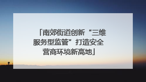南郊街道创新“三维服务型监管”打造安全营商环境新高地