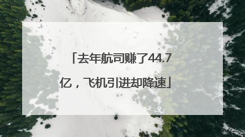 去年航司赚了44.7亿，飞机引进却降速