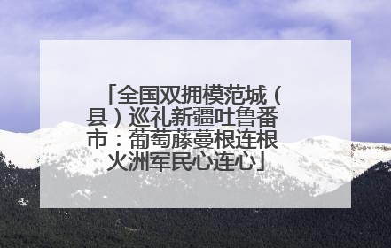 全国双拥模范城（县）巡礼新疆吐鲁番市：葡萄藤蔓根连根 火洲军民心连心