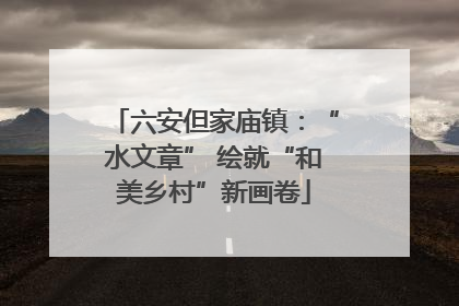 六安但家庙镇:“水文章” 绘就“和美乡村”新画卷