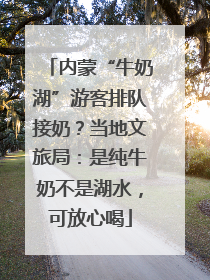 内蒙“牛奶湖”游客排队接奶？当地文旅局：是纯牛奶不是湖水，可放心喝