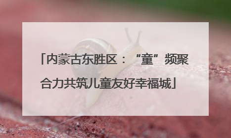 内蒙古东胜区：“童”频聚合力共筑儿童友好幸福城
