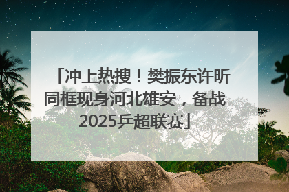 冲上热搜！樊振东许昕同框现身河北雄安，备战2025乒超联赛