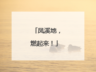 凤溪地，燃起来！