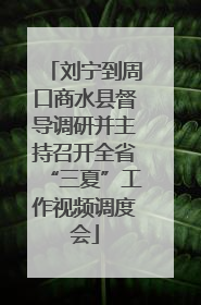 刘宁到周口商水县督导调研并主持召开全省“三夏”工作视频调度会