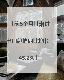 前5个月甘肃进出口总值同比增长43.2%