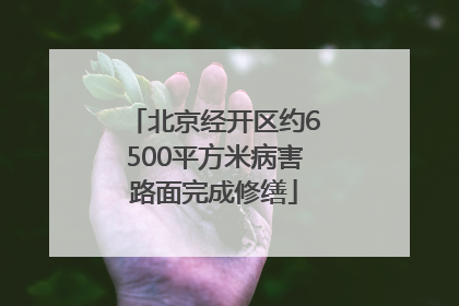 北京经开区约6500平方米病害路面完成修缮