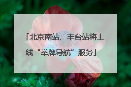 北京南站、丰台站将上线“举牌导航”服务