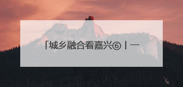 城乡融合看嘉兴⑥丨一把钥匙开启幸福生活