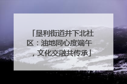 垦利街道井下北社区：油地同心度端午，文化交融共传承