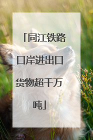 同江铁路口岸进出口货物超千万吨