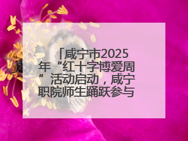 咸宁市2025年“红十字博爱周”活动启动，咸宁职院师生踊跃参与献血活动