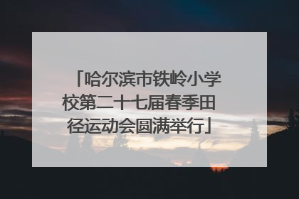哈尔滨市铁岭小学校第二十七届春季田径运动会圆满举行