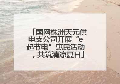 国网株洲天元供电支公司开展“e起节电”惠民活动，共筑清凉夏日