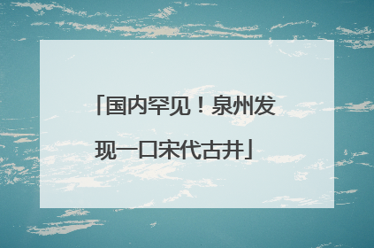 国内罕见！泉州发现一口宋代古井