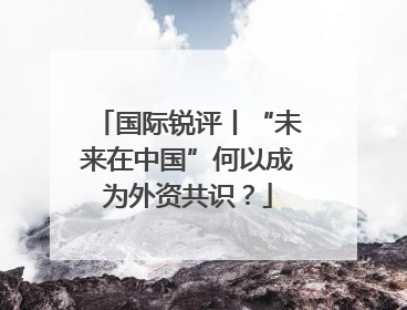 国际锐评丨“未来在中国”何以成为外资共识？