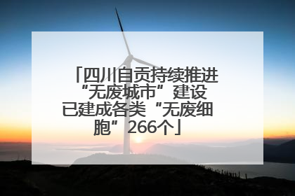 四川自贡持续推进“无废城市”建设 已建成各类“无废细胞”266个