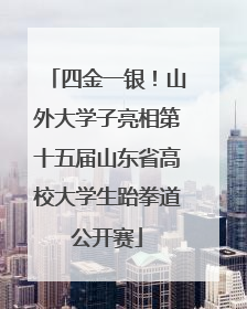 四金一银！山外大学子亮相第十五届山东省高校大学生跆拳道公开赛