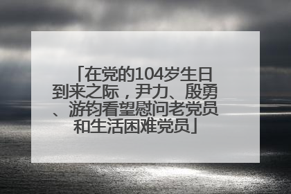 在党的104岁生日到来之际，尹力、殷勇、游钧看望慰问老党员和生活困难党员