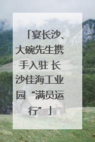 宴长沙、大碗先生携手入驻 长沙佳海工业园“满员运行”