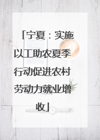 宁夏：实施以工助农夏季行动促进农村劳动力就业增收